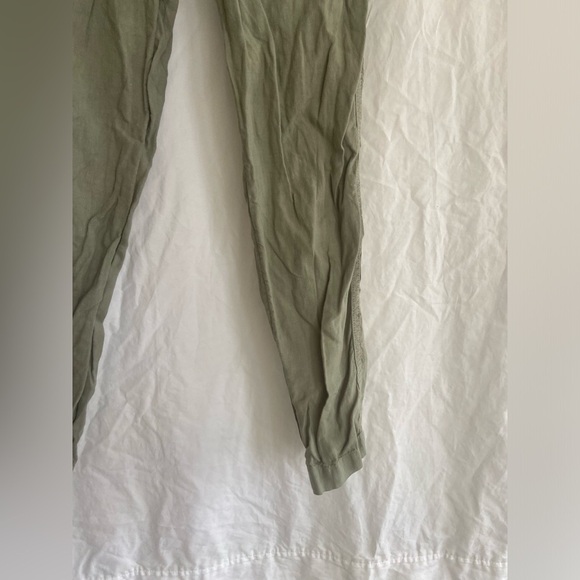 Rachel Zoe Sage Green 100% Linen Pants Cargo Size Small - Picture 4 of 14